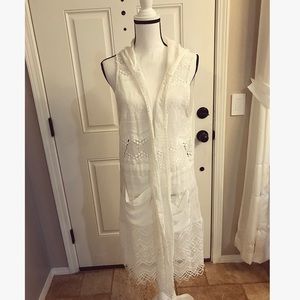 Miss Me Lace Long Vest